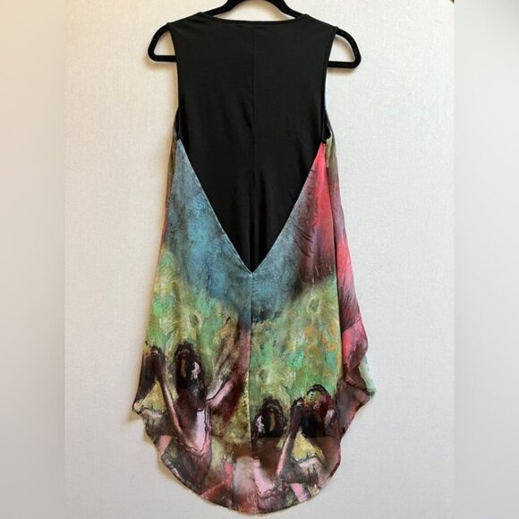 Boo Radley chiffon hi lo multi- color dress Sz 8 - Picture 2 of 11